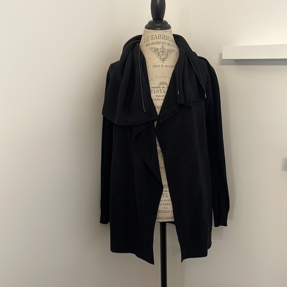 All Saints Charcoal grey cardigan with zipper detail - Picture 3 of 3